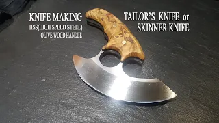 KNIFE MAKING / TAILOR'S or  SKINNER KNIFE 수제칼 만들기#55