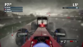 F1 2012 - INDIAN Grand Prix | Fernando Alonso Start with Heavy Rain