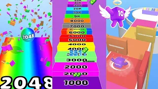 { Part - VXIII } Level Up Numbers vs Ball Merge 2048 Merge Number Run 3D Satisfying gameplay