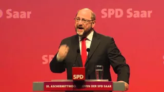 Martin Schulz beim Aschermittwochstreffen der SPD Saar 2016