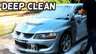 First Wash in 1 Year Mitsubishi EVO 8 MR  - Auto Detailing
