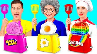 Reto De Cocina Yo vs Abuela | Cocina Sabrosa Hacks de Fun Teen