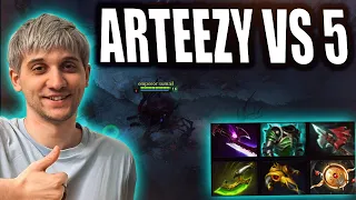 Arteezy: "Guys I Will 1v5 This Game!" I'm Playing Against a bunch of NERDS! (vs. Lukiluki)