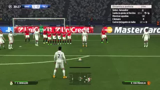 PES 2015 Gameplay español Real Madrid vs Manchester United
