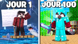 J'ai Survécu 100 JOURS Sur Un Radeau en HARDCORE Sur Minecraft !