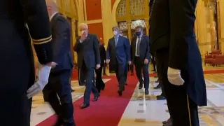 Mattarella a Montecitorio con i presidenti di Camera e Senato