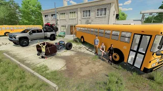 Cleaning abandoned school while parents visit | Farming Simulator 22