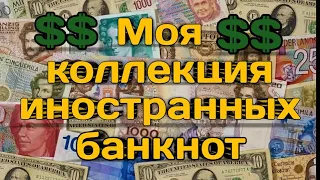 Моя коллекция иностранных банкнот.