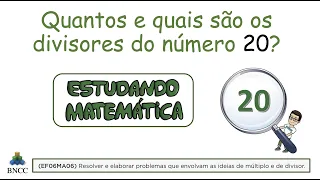 Quantos e quais são os divisores do número 20? - Habilidades da BNCC