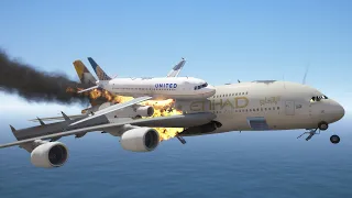 Insane Mid Air Collision With A380 During Emergency Landing | GTA 5