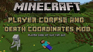 Player Corpse And Death Coordinates Mod For Minecraft Bedrock , PE