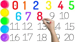 1234567890 | Dotted Tracing Number 1 to 20 for Kids | Coloring Page | Read Numbers | Write Numbers.