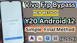 Vivo Y20 Frp Bypass 2023 Or Reset Google Account Lock Android 12 | Without PC | All Vivo Frp Bypass