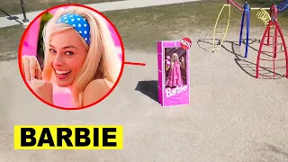 DRONE catches BARBIE in Real Life at haunted playground!!