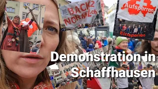 🇨🇭Demonstration in Schaffhausen Schweiz🇨🇭  Gegner der Corona Massnahmen🇨🇭 unbewilligte Demonstration