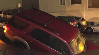 Car nosedives into sinkhole in Daly City