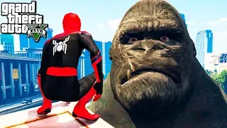 КИНГ КОНГ РАЗДАВИЛ ЧЕЛОВЕКА ПАУКА В ГТА 5 МОДЫ! SPIDERMAN ОБЗОР МОДА В GTA 5! ИГРЫ ВИДЕО MODS