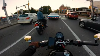 Chill ride with my buddy and his '78 CB750F • Triumph Speed Twin 900 • 4K POV