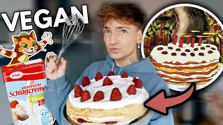 Ich backe die Pfannkuchentorte von Pettersson & Findus in vegan 🥞 | Fabi Wndrlnd