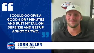 Josh Allen talks about the upcoming season and NFL players playing in the NBA | CBS Sports