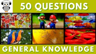 General Knowledge Quiz Trivia #27 | Stamp, Mario Brothers, Umbrella Day, Macaw, New Zealand, Chili