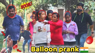 Popping Balloon Prank with Crazy REACTION On Public ll comedy ll Prank in india ll Tarun Tiger ll