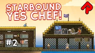 Building an Ocean Tiki Bar! | Let's play Starbound Yes Chef! ep 2 (Yes Chef & More Farming mods)