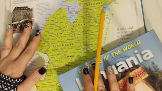 ASMR ~ Lithuania History & Geography ~ Soft Spoken Page Turning
