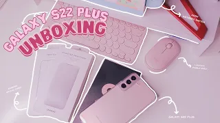 Galaxy S22 Plus Pink Gold Unboxing ASMR + accessories📱