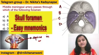 Mnemonic of the day | Skull foramen mnemonics |Middle meningeal artery  |Dr. Nikita Nanwani