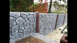 Сказ о том, как я слепил забор из арт бетона.
