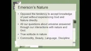 Transcendentalism - Emerson and Thoreau