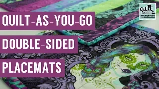 Quilt-As-You-Go Double-Sided Placemat Tutorial with FREE Pattern!