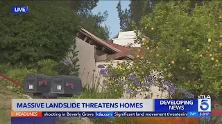 Massive landslide threatens homes in Rolling Hills