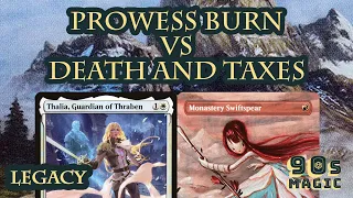 Mono Red Prowess Burn vs Death and Taxes [MTG Legacy]