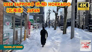 4k hdr japan travel 2024 l  Walk in Sapporo (札幌) Hokkaido（北海道）japan | Relaxing Natural ambience