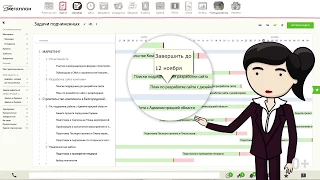 Диаграмма Ганта от CRM системы Мегаплан