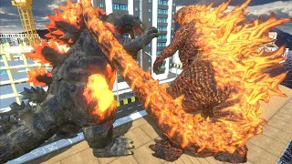 Thermonuclear Godzilla VS Burning Godzilla! - Animal Revolt Battle Simulator
