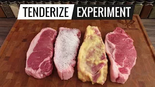 Steak TENDERIZING EXPERIMENT - What's the best way to TENDERIZE steaks?
