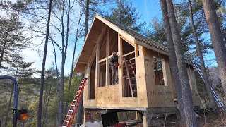 Building a Mountain Cabin - Finishing Roof & More Sheathing