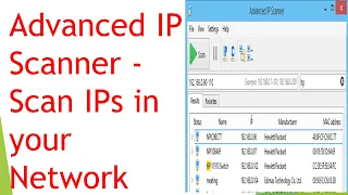 How to Find all the active IP in your Network - Advanced IP Scanner - Installation and Configuration