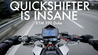 Quickshifter is so insane | KTM 390 Duke Akrapovic decat quickshifter pure sound