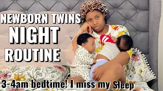 SOLO NIGHT TIME ROUTINE WITH NEWBORN TWINS VLOG | EXCLUSIVE BREASTFEEDING | NEWBORN BABY CARE