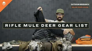 Bryan Campos 2022 Rifle Mule Deer Gear List