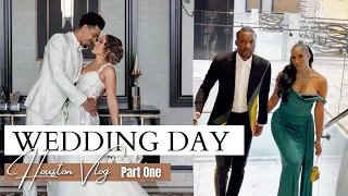 ITS WEDDING DAY!!!! #TheGreenBash /// Houston Vlog pt. 1