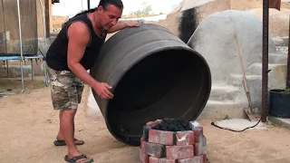 Urban Anasazi Pottery Kiln video #1