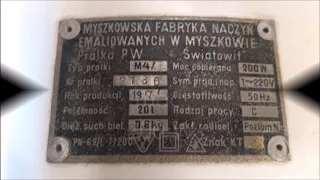 pralka wirnikowa FRANIA z 197.. roku - prezentacja + FILM (dźwięk prania)