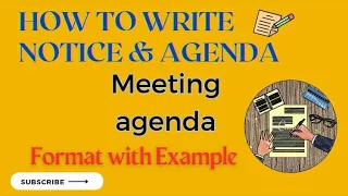 How To Write Notice & Agenda In Exam l Detailed Explanation With Example l VNSGU l T.Y B.com, B.A