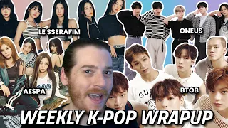 LE SSERAFIM, aespa, BTOB, & ONEUS  Reactions [K-Pop Wrap-Up | 5.12.23]