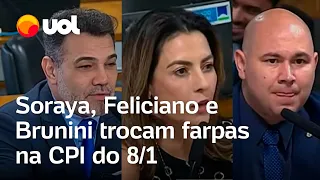 Soraya Thronicke pergunta sobre sobrancelha de Feliciano e ele questiona: 'A senhora é homofóbica?'